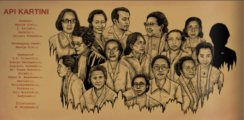 A monochrome image of faces