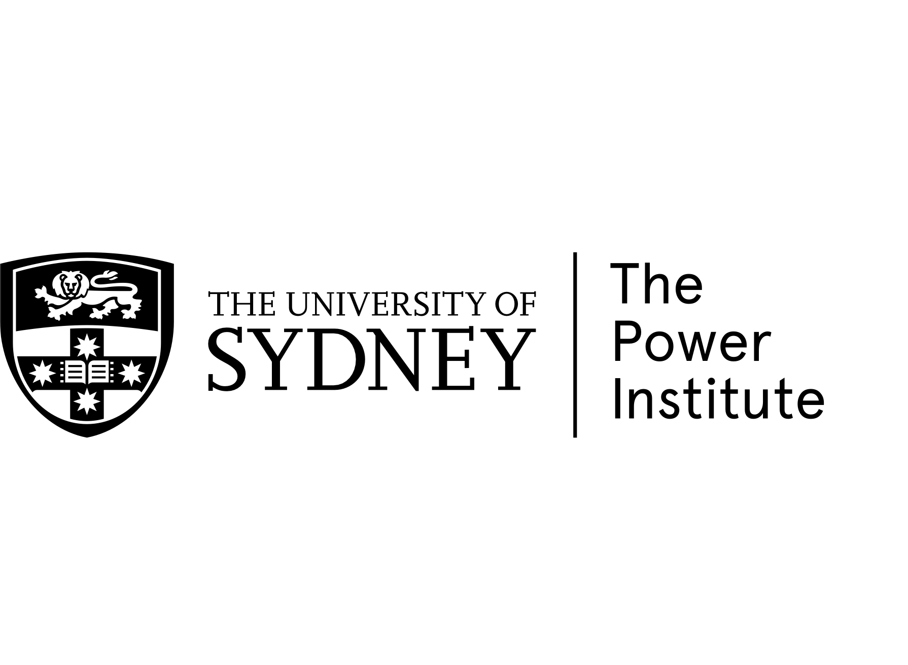 The logo of the Univeristy of Sydney and the Power Institute